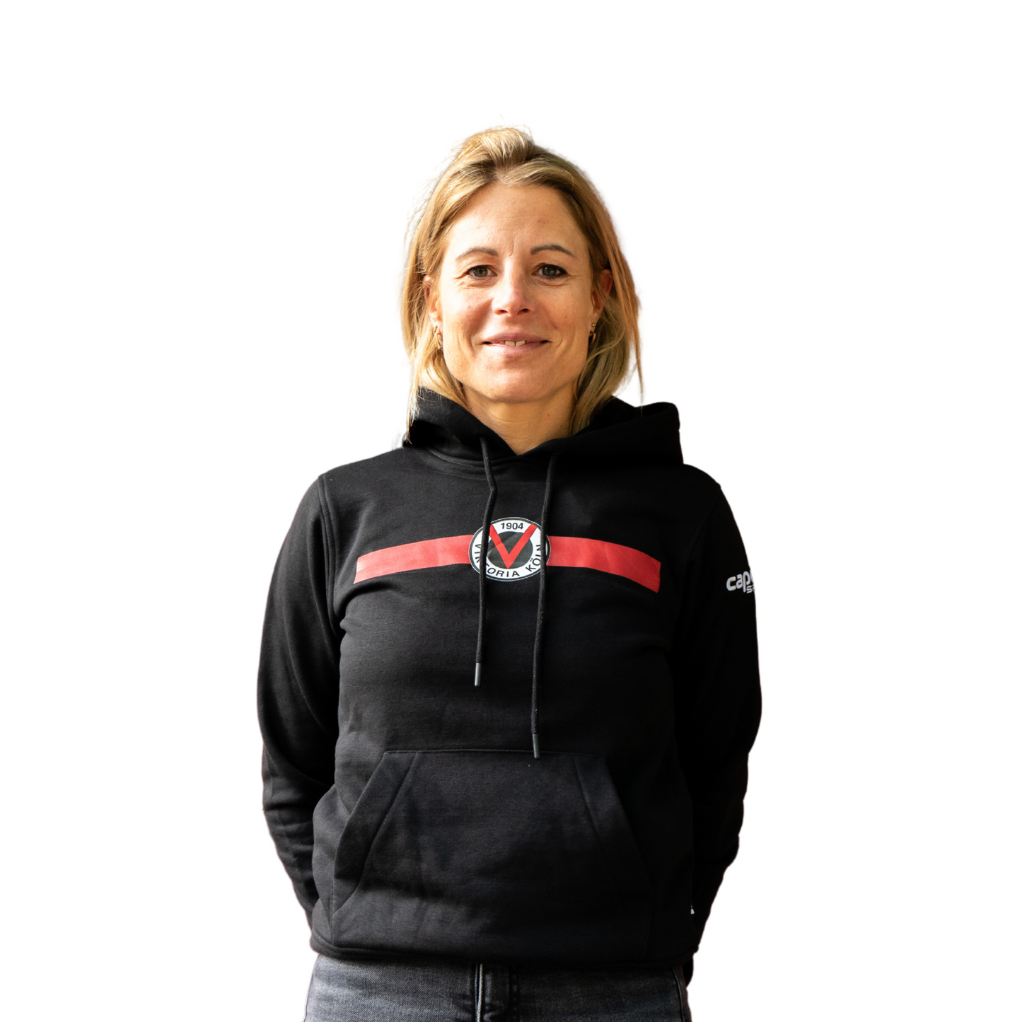 Hoodie Red Stripe Damen