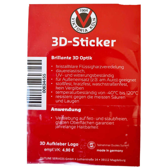 3D Aufkleber Logo - Offizieller Fanshop Viktoria Köln