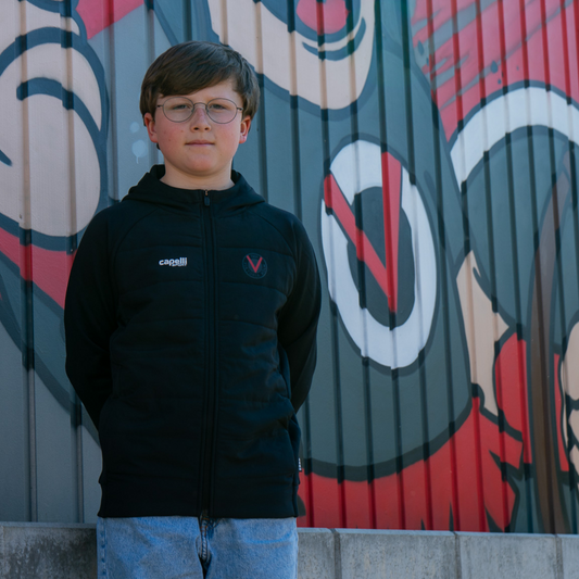 Fleecejacke rotes V Kids