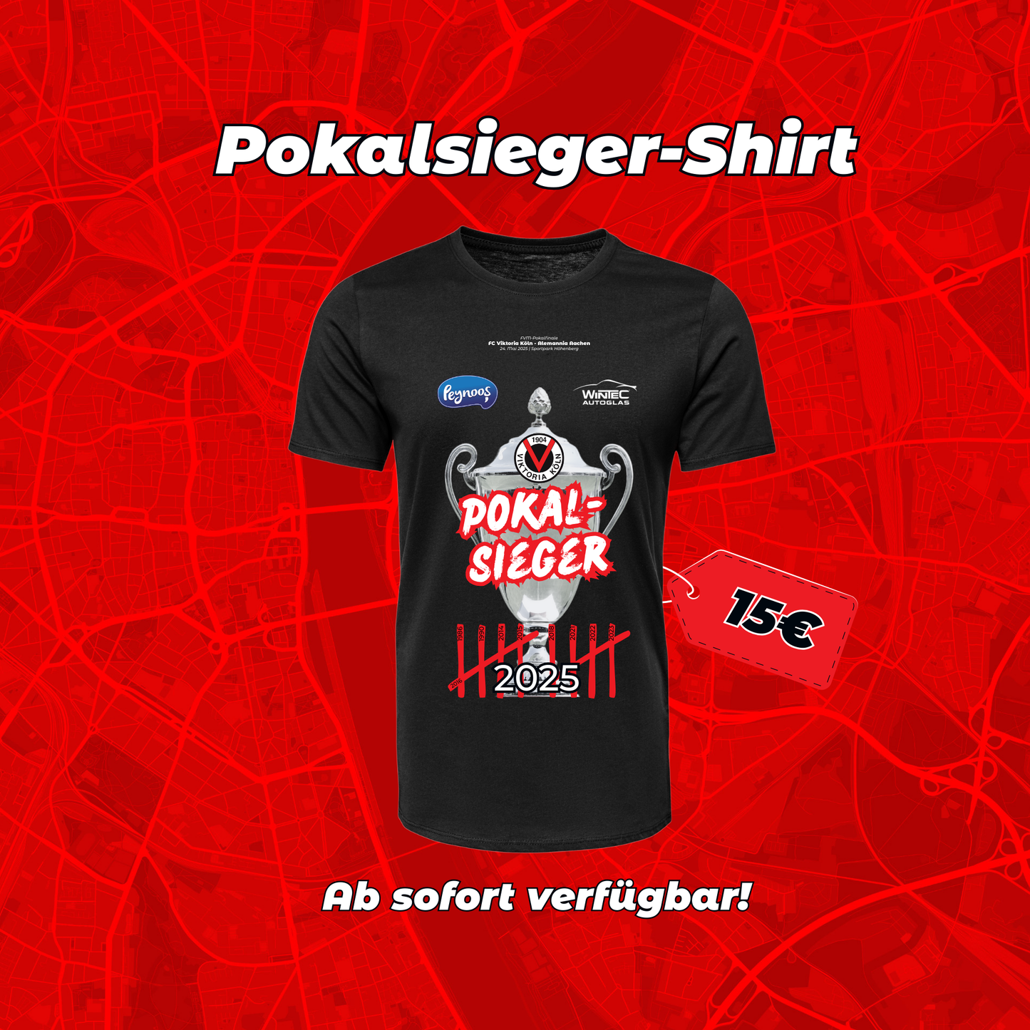 Pokalsiegershirt 2025 - Offizieller Fanshop Viktoria Köln