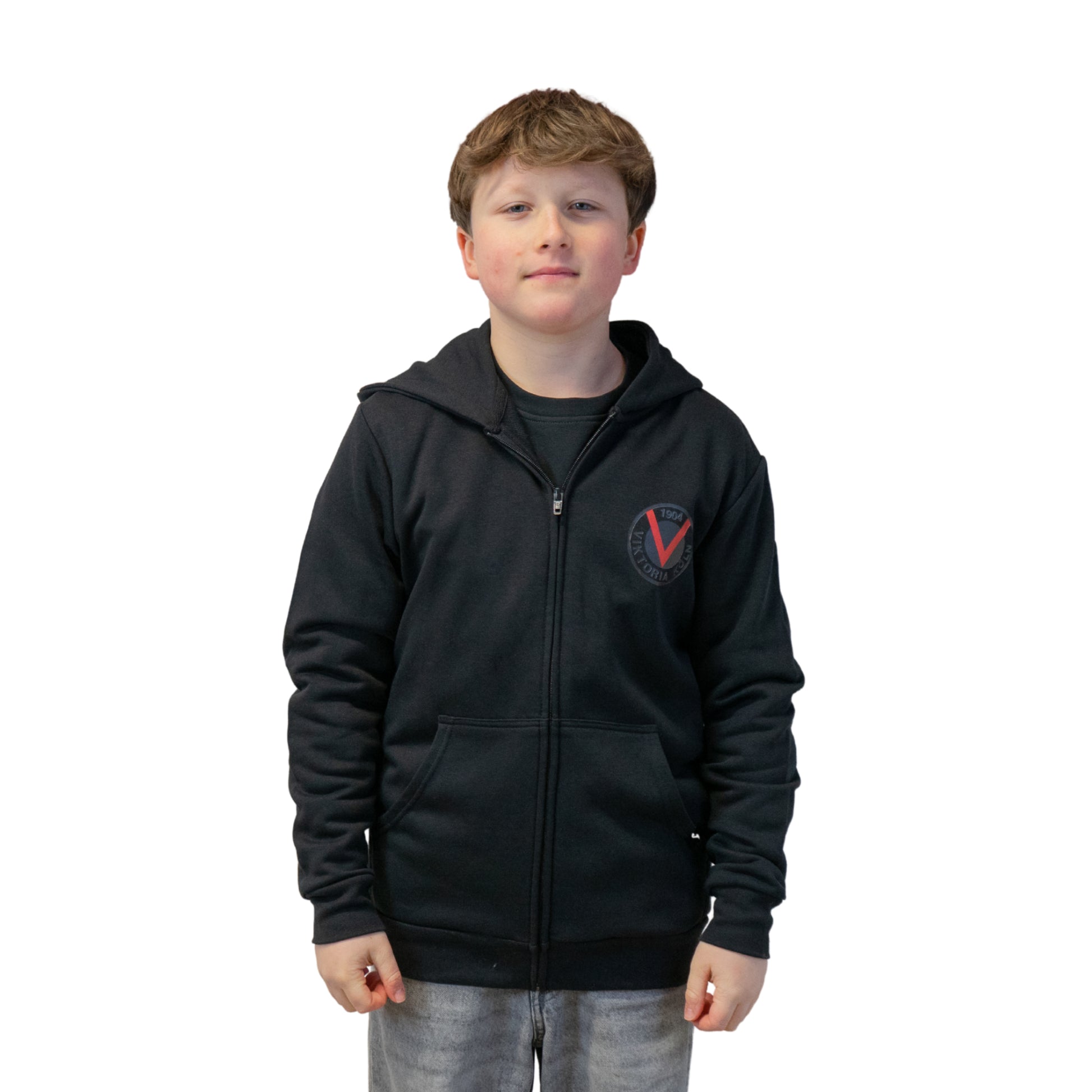 Zip-Hoodie rotes V Kids - Offizieller Fanshop Viktoria Köln